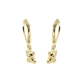 Baby Kinder Gelbgold Ohrring mit Teddybär, 9/375 Karat - GO-303